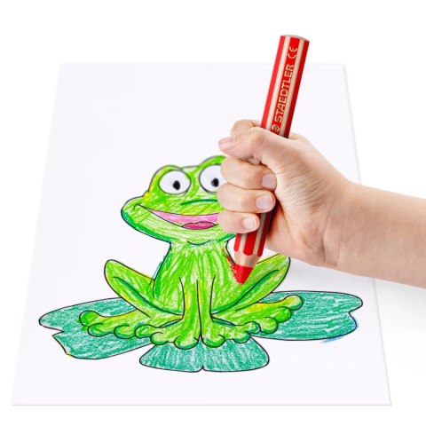 Kredki BUDDY jumbo woskowe w drewnianej obudowie 36k 3 temperówki Staedtler