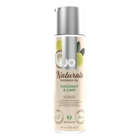 System JO - Naturals Massage Oil Coconut & Lime 120 ml Boss of toys System JO - Naturals Massage Oil Coconut & Lime 120 ml Boss of toys