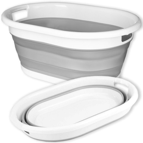 MISKA SKŁADANA OWALNA AIDA CM BIAŁO-SZARA COMPACT 25L