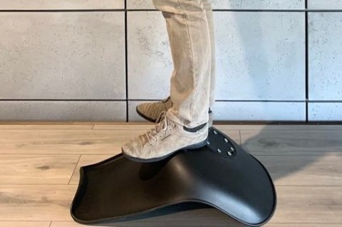 Krzesło skandynawskie MONZA LIGHT GREY - Black Fabric II Lugano