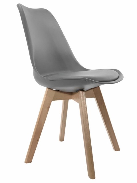 Krzesło skandynawskie MONZA LIGHT GREY PU Lugano