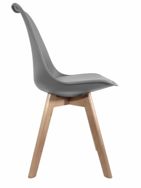 Krzesło skandynawskie MONZA LIGHT GREY PU Lugano