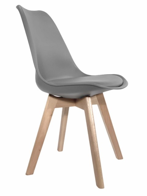 Krzesło skandynawskie MONZA LIGHT GREY PU Lugano