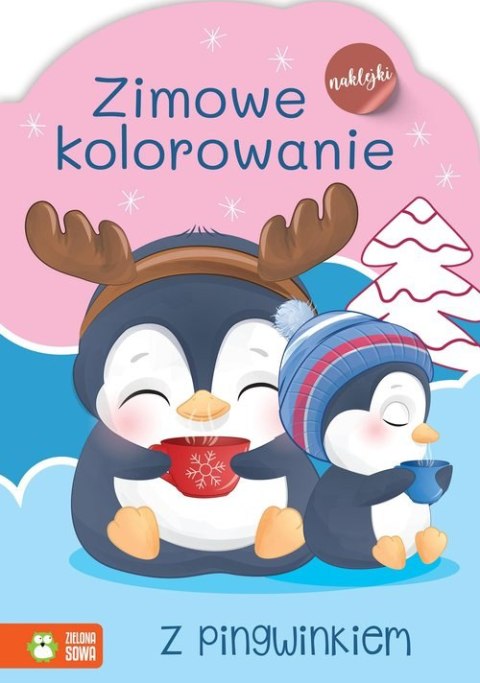 Zimowe kolorowanie z pingwinem Zimowe kolorowanie z pingwinem