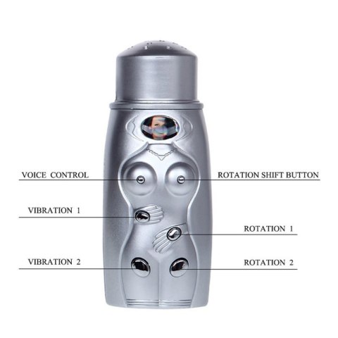 BAILE- VAGINA AND ASS, Vibration Rotation Heating function Sex talk Boss of toys