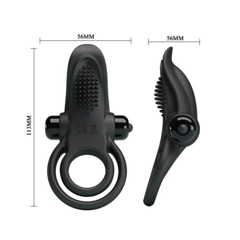 PRETTY LOVE - VIBRANT PENIS RING Black- 10 function vibrations Boss of toys