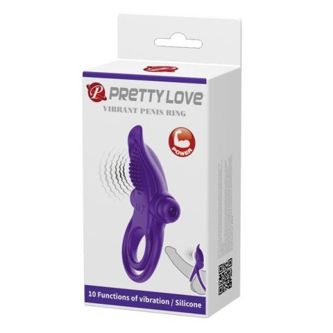 PRETTY LOVE - VIBRANT PENIS RING Purple- 10 function vibrations Boss of toys