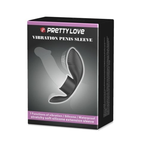 PRETTY LOVE - Vibration Penis Sleeve 7 FUNCTIONS BLACK Boss of toys