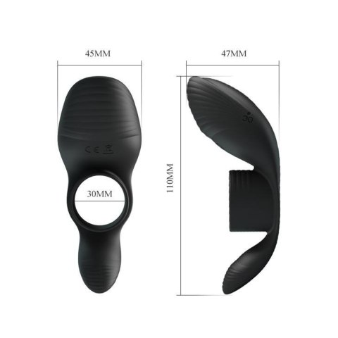 PRETTY LOVE - Vibration Penis Sleeve 7 FUNCTIONS BLACK Boss of toys