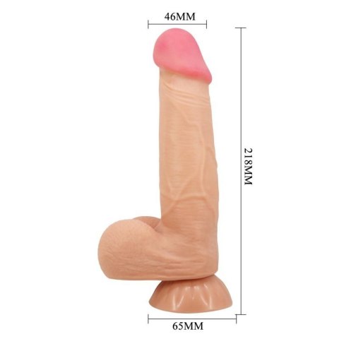 BAILE - Sliding Skin 8,5&#039;&#039; Flesh Vibration Bendable Suction base TPR ABS Boss of toys