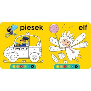 CYFERKI karty edukacyjne i kolorowanka z kredką segmentową. Uczę się i koloruję 5+