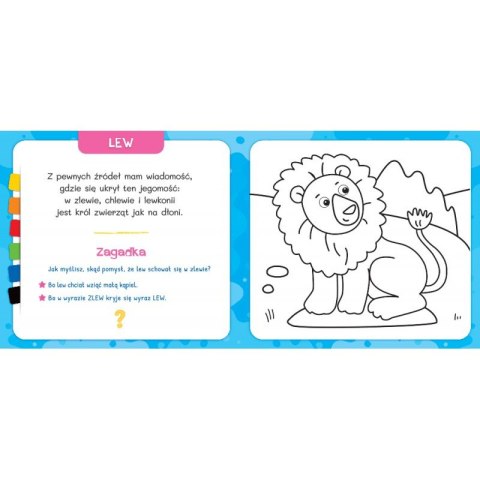 Koloruję i poznaję. W zoo. Kredka segmentowa Koloruję i poznaję. W zoo. Kredka segmentowa