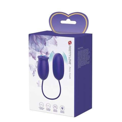 PRETTY LOVE - Daisy - Youth, 12 vibration functions 3 licking settings Memory function Boss of toys