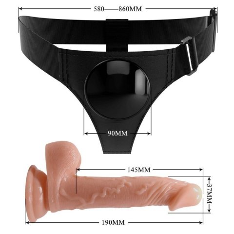 PRETTY LOVE - HARNESS BRIEFS- Kevin, Universal Strap-On, 7.2&#039;&#039; Dildo Boss of toys