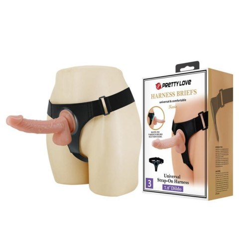 PRETTY LOVE - HARNESS BRIEFS- Kevin, Universal Strap-On, 7.2&#039;&#039; Dildo Boss of toys