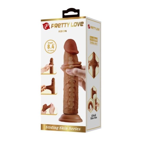 PRETTY LOVE - KEON 8.4"(214mm) Sliding Skin Series TPR, Suction base Bendable Boss of toys