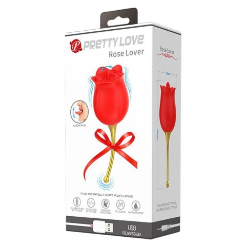 PRETTY LOVE - Rose Lover, 12 vibration functions 12 licking settings Boss of toys