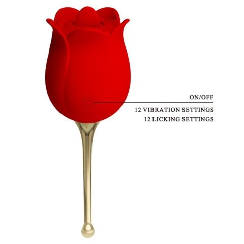 PRETTY LOVE - Rose Lover, 12 vibration functions 12 licking settings Boss of toys