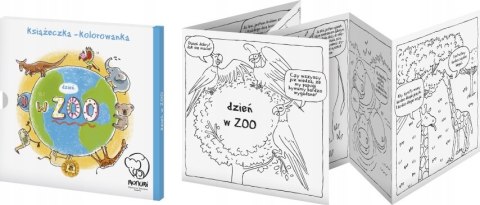 Książeczka - kolorowanka, "Dzień w ZOO", Monumi Książeczka - kolorowanka, "Dzień w ZOO", Monumi