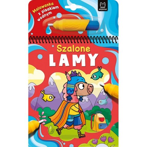 Malowanka z pisakiem wodnym. Szalone lamy Malowanka z pisakiem wodnym. Szalone lamy