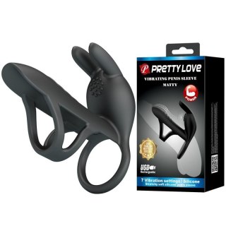 VIBRATING PENIS SLEEVE MATTY, 7 vibration functions Memory function Boss of toys