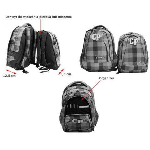 COOLPACK - COMBO - PLECAK MŁODZIEŻOWY 2 w 1 - Classic Grey COOLPACK - COMBO - PLECAK MŁODZIEŻOWY 2 w 1 - Classic Grey