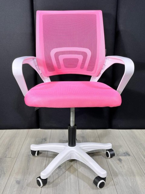 Fotel obrotowy do biurka VENTO PINK MESH Lugano
