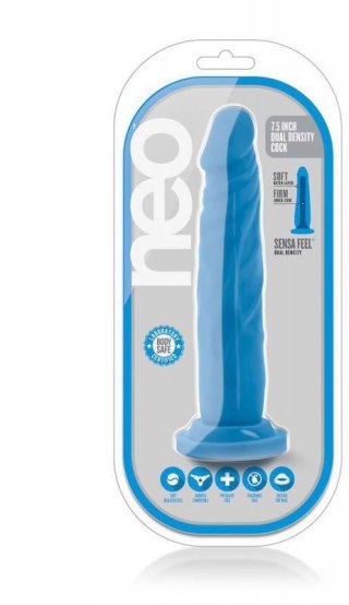 NEO 7.5INCH DUAL DENSITY COCK NEON BLUE Boss of toys