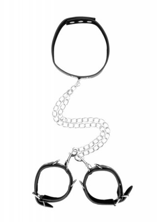 Bonded Leather Collar With Hand Cuffs Boss of toys