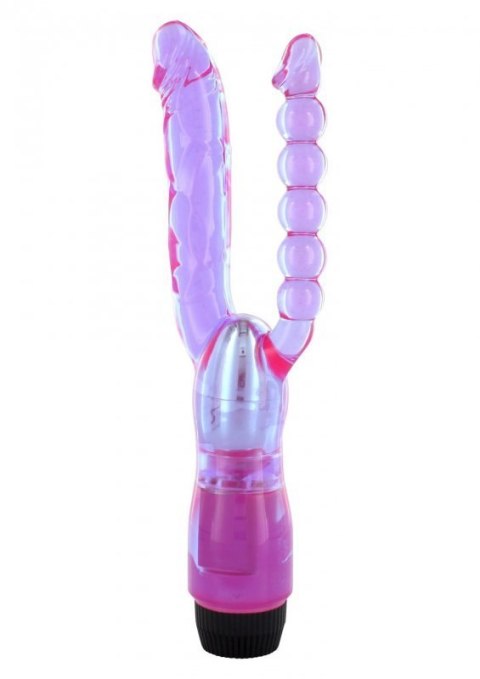 Double Penetrating Vibrator Transparent Boss of toys Double Penetrating Vibrator Transparent Boss of toys