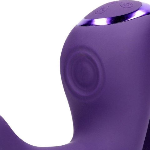 Riko - Rechargeable Triple Action Vibrator with Advanced Finger Motion & Pulse Wave Stimulator - Purple Boss of toys