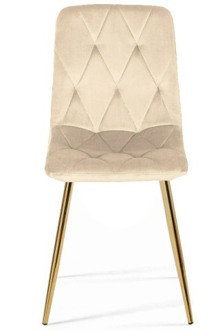 Krzesło tapicerowane BORGO VELVET BEIGE GOLD II GATUNEK Lugano
