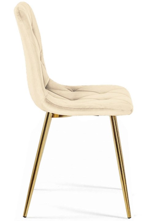 Krzesło tapicerowane BORGO VELVET BEIGE GOLD II GATUNEK Lugano