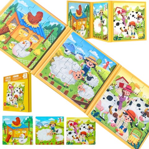 MAGNETYCZNE PUZZLE ZWIERZĄTKA KSIĄŻECZKA FARMA JHTOY-269 MAGNETYCZNE PUZZLE ZWIERZĄTKA KSIĄŻECZKA FARMA JHTOY-269