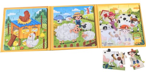 MAGNETYCZNE PUZZLE ZWIERZĄTKA KSIĄŻECZKA FARMA JHTOY-269 MAGNETYCZNE PUZZLE ZWIERZĄTKA KSIĄŻECZKA FARMA JHTOY-269