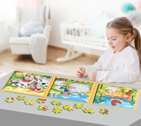 MAGNETYCZNE PUZZLE ZWIERZĄTKA KSIĄŻECZKA FARMA JHTOY-269 MAGNETYCZNE PUZZLE ZWIERZĄTKA KSIĄŻECZKA FARMA JHTOY-269