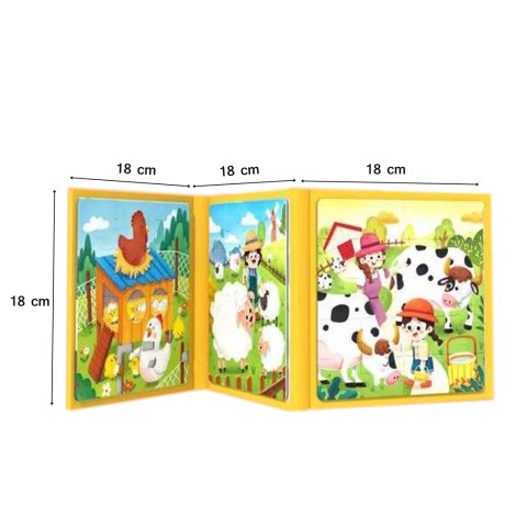 MAGNETYCZNE PUZZLE ZWIERZĄTKA KSIĄŻECZKA FARMA JHTOY-269 MAGNETYCZNE PUZZLE ZWIERZĄTKA KSIĄŻECZKA FARMA JHTOY-269
