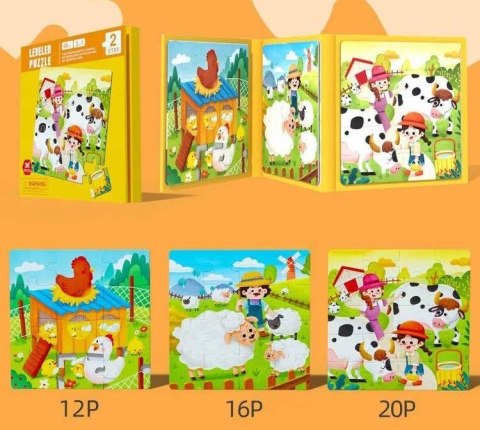 MAGNETYCZNE PUZZLE ZWIERZĄTKA KSIĄŻECZKA FARMA JHTOY-269 MAGNETYCZNE PUZZLE ZWIERZĄTKA KSIĄŻECZKA FARMA JHTOY-269