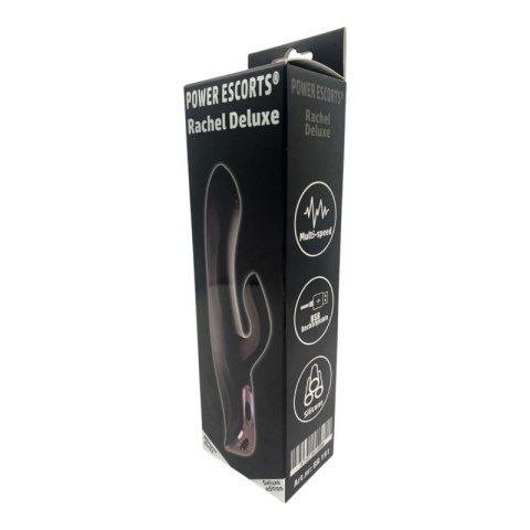 Power Escorts - BR191 - Rachel Deluxe design Multi-Speed Vibrator - Black Boss of toys Power Escorts - BR191 - Rachel Deluxe design Multi-Speed Vibrator - Black Boss of toys