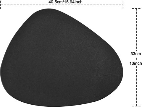 KOMPLET 8 PODKŁADEK NA STÓŁ TRIVAL BLACK