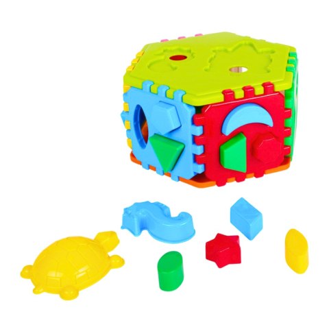 KOSTKA EDUKACYJNA Z KSZTAŁTAMI KOLOROWA 23CM PUZZLE KLOCKI KOSTKA EDUKACYJNA Z KSZTAŁTAMI KOLOROWA 23CM PUZZLE KLOCKI