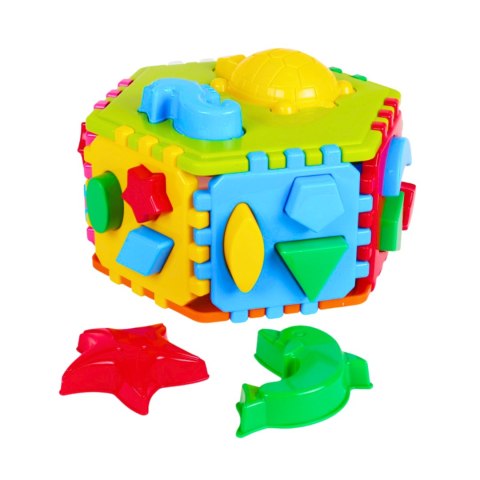 KOSTKA EDUKACYJNA Z KSZTAŁTAMI KOLOROWA 23CM PUZZLE KLOCKI KOSTKA EDUKACYJNA Z KSZTAŁTAMI KOLOROWA 23CM PUZZLE KLOCKI