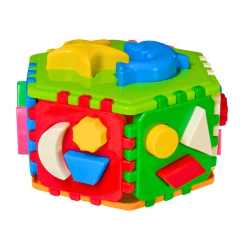 KOSTKA EDUKACYJNA Z KSZTAŁTAMI KOLOROWA 23CM PUZZLE KLOCKI KOSTKA EDUKACYJNA Z KSZTAŁTAMI KOLOROWA 23CM PUZZLE KLOCKI