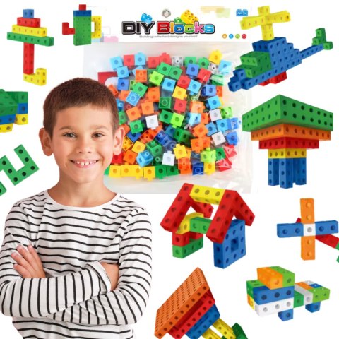 Klocki Konstrukcyjne 4D Kwadraty Kreatywne Edukacyjne Kolorowe 122 el Klocki Konstrukcyjne 4D Kwadraty Kreatywne Edukacyjne Kolorowe 122 el