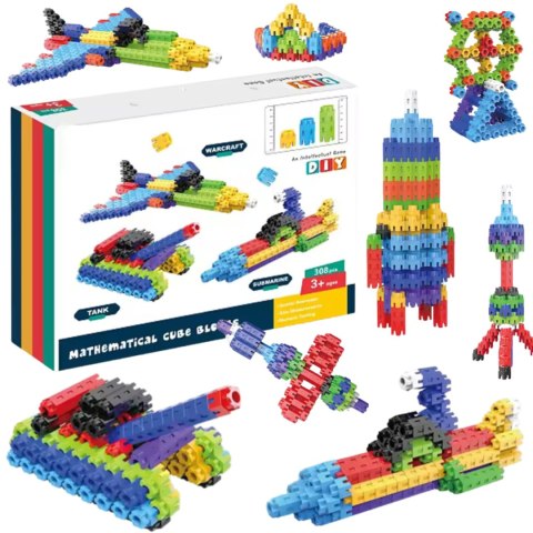 Klocki Konstrukcyjne Edukacyjne 3D Wielowymiarowe Do Budowania 308 ele Klocki Konstrukcyjne Edukacyjne 3D Wielowymiarowe Do Budowania 308 ele