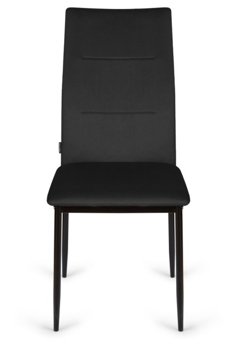 Krzesło tapicerowane VALVA DUO BLACK VELVET Lugano
