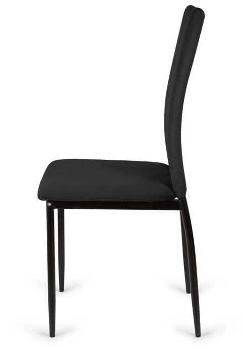 Krzesło tapicerowane VALVA DUO BLACK VELVET Lugano