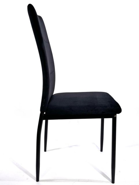 Krzesło tapicerowane VALVA DUO BLACK VELVET Lugano