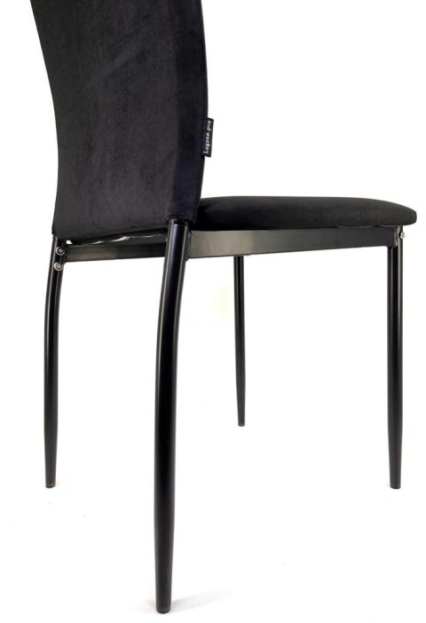 Krzesło tapicerowane VALVA DUO BLACK VELVET Lugano