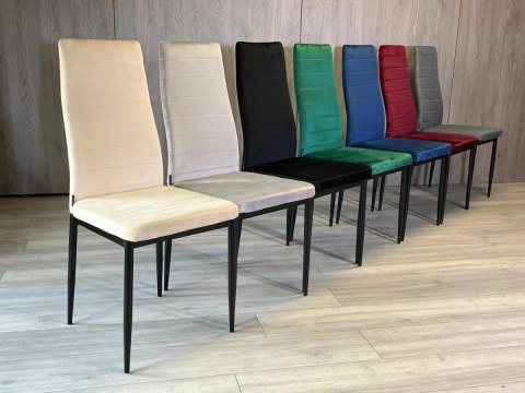 Krzesło tapicerowane VALVA LINE VELVET BEIGE Lugano